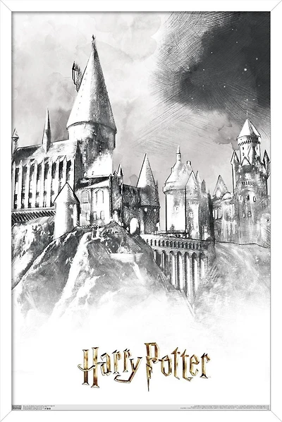 The Wizarding World: Harry Potter - Illustrated Hogwarts Wall Poster, 22.375" x 34"
