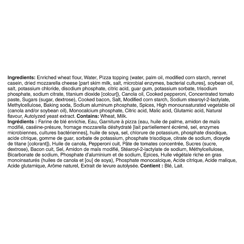 Pillsbury Pizza Pops, Pepperoni + Bacon, Collations Pizza Surgelées, 380 g, 4 unités 4 pizza collations, 380 g