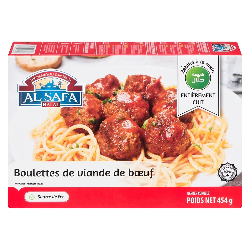 Boulettes de viande de boeuf cuit Al Safa Halal 454g