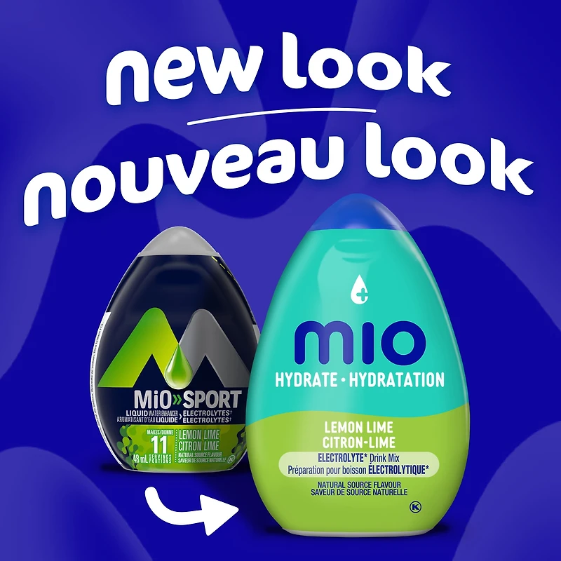 mio Hydrate Lemon Lime Electrolyte Drink Mix, 48 mL Bottle, MIO SPORT LEMON LIME 48ML