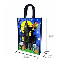 Sac fourre-tout multicolore d'Halloween, 29,2 x 40,6 x 7,6 cm, idéal pour célébrer Sac fourre-tout maison