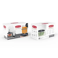 Rubbermaid Contenants pour aliments Plats Easy Find Gris, 40pc