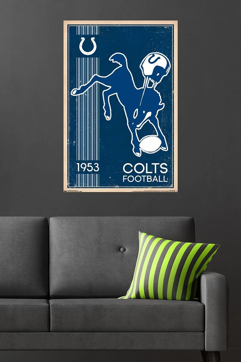 NFL Indianapolis Colts - Retro Logo 14 Wall Poster, 22.375" x 34"