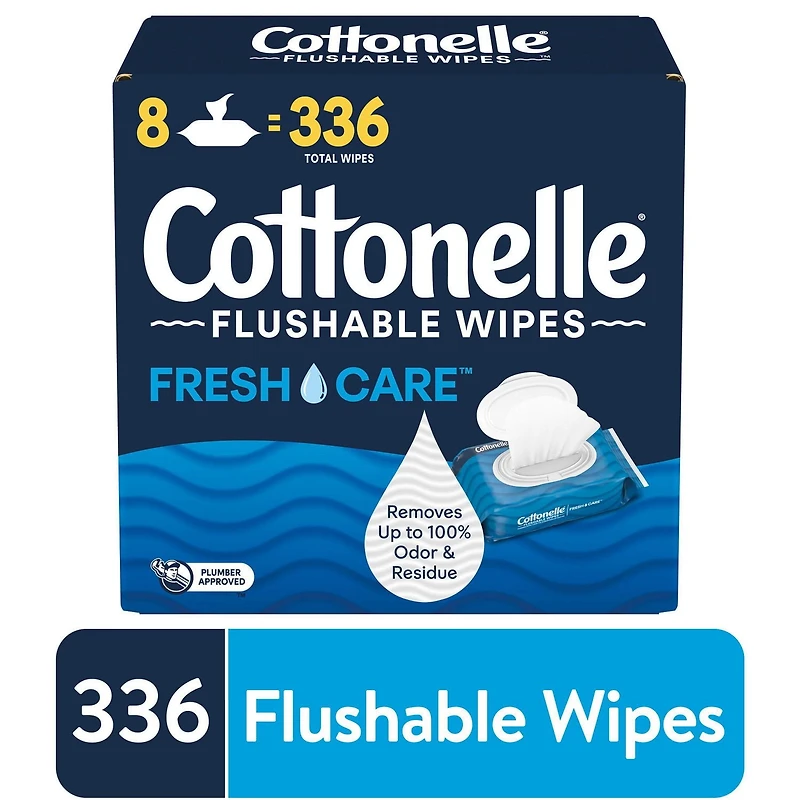 Cottonelle Paquet Rabattable de Lingettes Humides Jetables 336 Unites