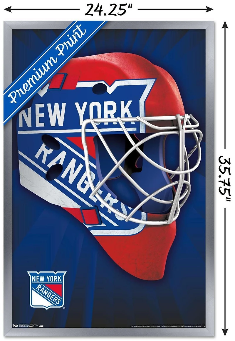 NHL New York Rangers - Mask 16 Wall Poster, 22.375" x 34"