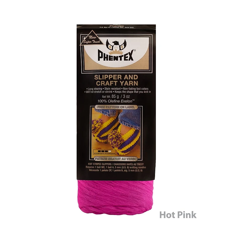 Phentex® Slipper and Craft Yarn, Olefin #4 Medium, 3oz/85g, 164 Yards