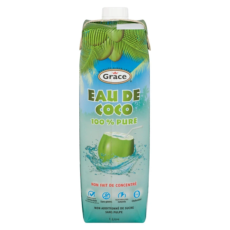 Grace 100% Pure Coconut Water, 1L Bottle