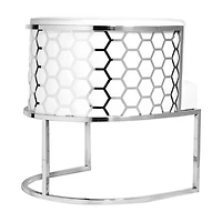 Home Gear Barrel Dining chair with Hexagon pattern back