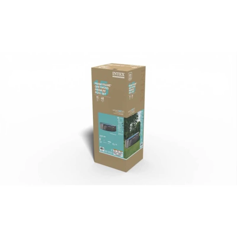 Intex 15Ft X 48In Greywood Prism Frame Premium Pool Set, Age: 6+