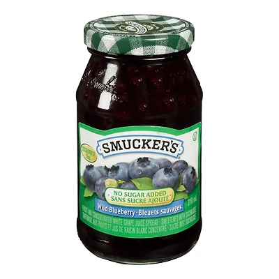 Smucker's No Sugar Added Blueberry Spread 310mL, 310 mL