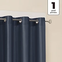 Panneau de rideau à œillets en faux soie