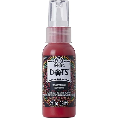 FolkArt points 2 oz peinture acrylique, ruban rouge FolkArt points peinture acrylique