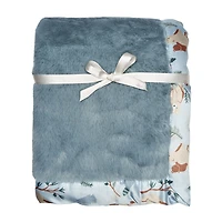 Modern Moments by Gerber Baby 1 Pack Plush Blanket with Satin Trim, Sized 30" x 40"