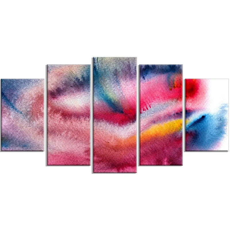 Design Art Bleu Et Rouge Tache Abstraite Art Sur Toile