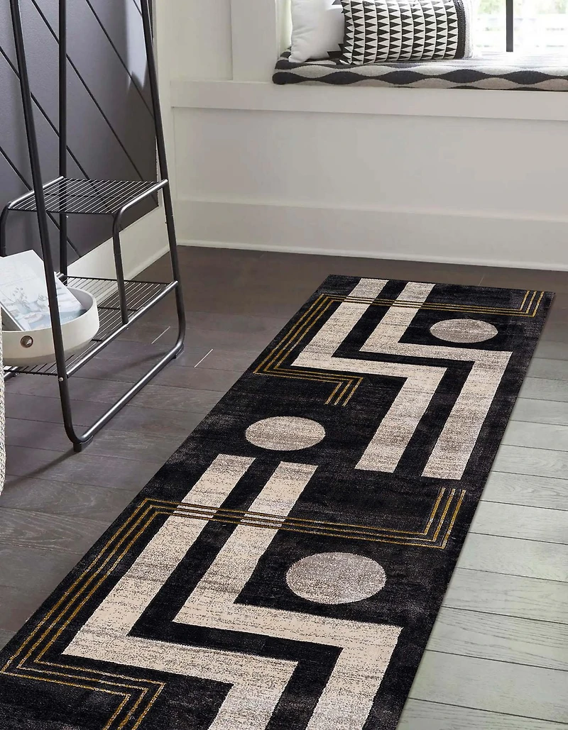 ECARPET Erisa 2'2" x 7'7" Contemporary Runner Rug for Living Room, Bedroom, Dining Room, Entrance, Hallway and More.