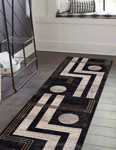 ECARPET Erisa 2'2" x 7'7" Contemporary Runner Rug for Living Room, Bedroom, Dining Room, Entrance, Hallway and More.