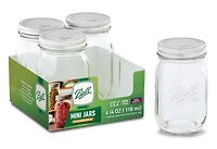Ball Mini Storage Jars, 118 mL (4 oz), 4 Count, BPA-free