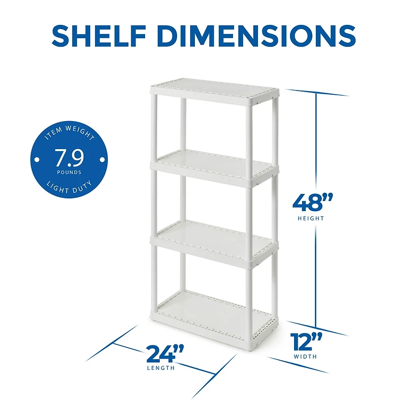 12" SHELF WHITE