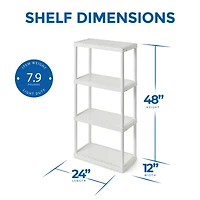 12" SHELF WHITE