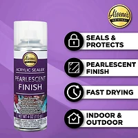 Aleene's Acrylic Spray Sealer, Pearlescent Finish, 6 oz – Fast-Drying, Clear, Non-Yellowing, Protects Paper, Wood, Glass & Metal