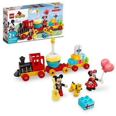 LEGO DUPLO Disney Le train d’anniversaire de Mickey et Minnie 10941 Jouet de construction (22 pièces) Comprend 22 pièces, 2+ ans