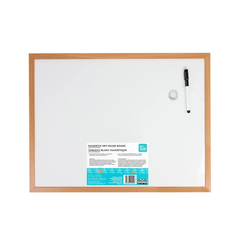 PG 17X23 MAGNETIC DRY ERASE BOARD MDF FRAME, 17x23 board