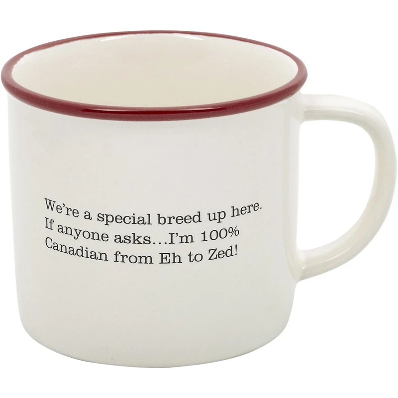 Tasse Canadiana en grès cérame - «Proud Canadian»