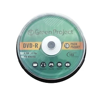Green Project Recordable DVD-R 16X 10 Pack Cake Box, DVD-R 10 Pack