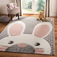 Safavieh Carousel Kids Laidley Happy Bunny Area Rug