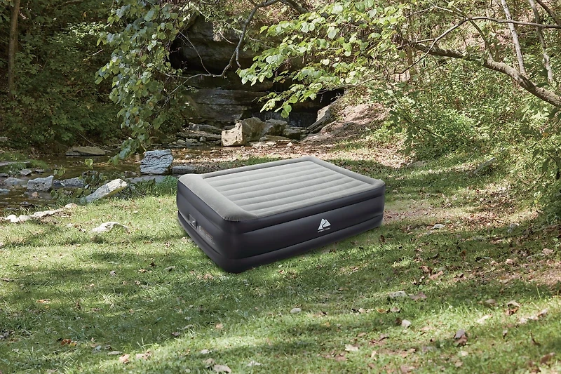 Ozark Trail Flocked Queen Airbed with Built-In Pump