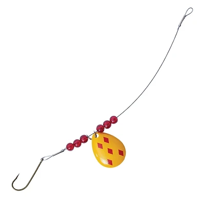 Eagle Claw QLPCRY-2 Laser gabarit de brochet, filiage, hameçon taille 2, jaune Laser gabarit de brochet, fili
