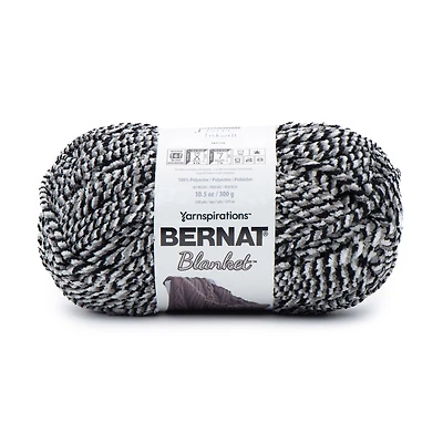 Bernat® Blanket™ #6 Super Bulky Polyester Yarn, Inkwell 10.5oz/300g, 220 Yards, Polyester #6 Super Bulky Yarn