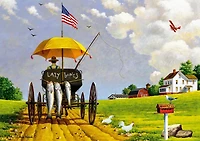 Buffalo Games - Charles Wysocki - Wait 'Till Martha Sees What I'm Bringing Home - 300 Piece Jigsaw Puzzle