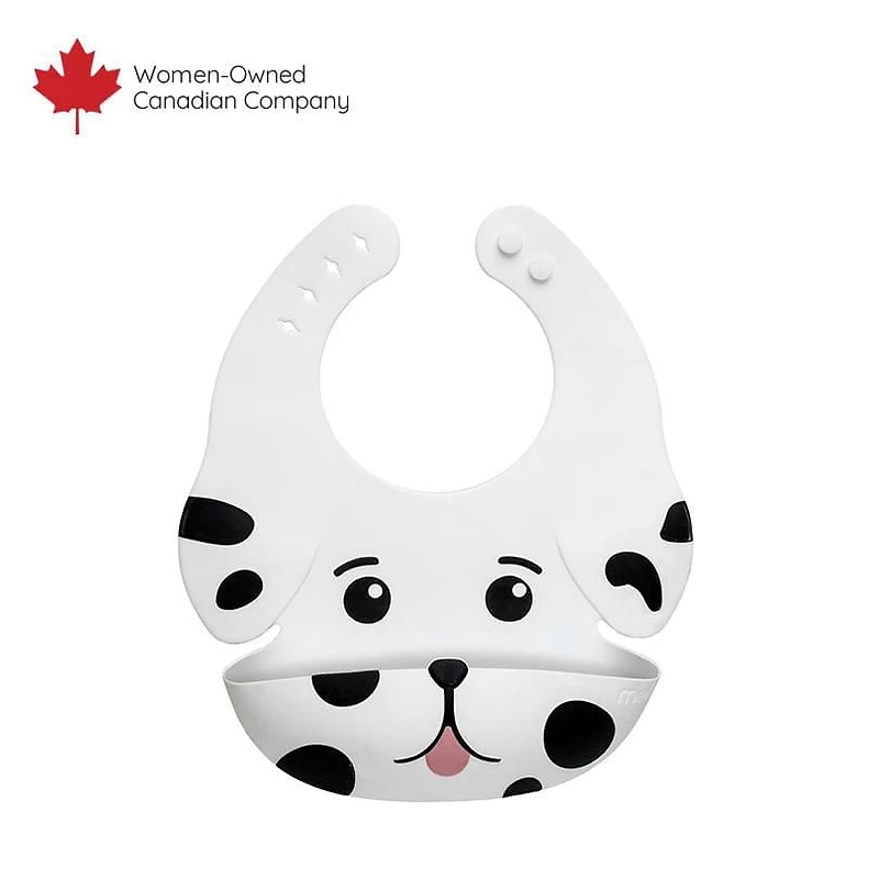 Bavoir en silicone en forme de chien pour bébés et jeunes enfants