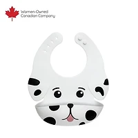Bavoir en silicone en forme de chien pour bébés et jeunes enfants