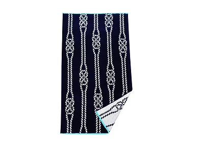 Serviette de plage Mainstays en fil teint à motif jacquard