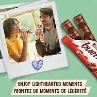 KINDER BUENO Milk Chocolate and Hazelnut Cream Candy Bars, 3 Pack, 129g