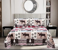 Marina Decoration Rich Printed Embossed Pinsonic Coverlet Bedspread Ultra Soft Bedding Summer Quilt Set with Shams