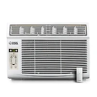 Climatiseur de fenêtre commercial 8000 BTU, unité de climatisation de fenêtre refroidissant jusqu'à 350 pieds carrés, unité de climatisation de fenêtre avec télécommande à fonctions complètes, blanc