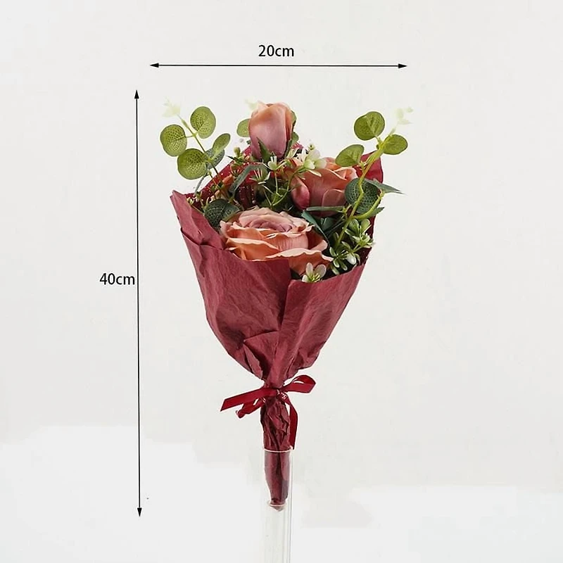 Lerman Decor Bouquet de roses roses Bouquet de roses rose