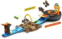 Hot Wheels Monster Trucks Coffret de jeu Pneu à cascade