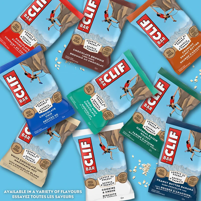 CLIF BAR Energy Bars, Chocolate Brownie, Granola Bar, High in Protein, Contains 70% Organic Ingredients, (Pack of 5), 340 g