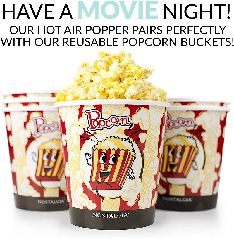 Nostalgia CLHAP12AQ Retro Hot-Air Popcorn Maker, Aqua