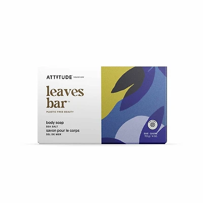 ATTITUDE leaves bar, Body Soap, Sea Salt