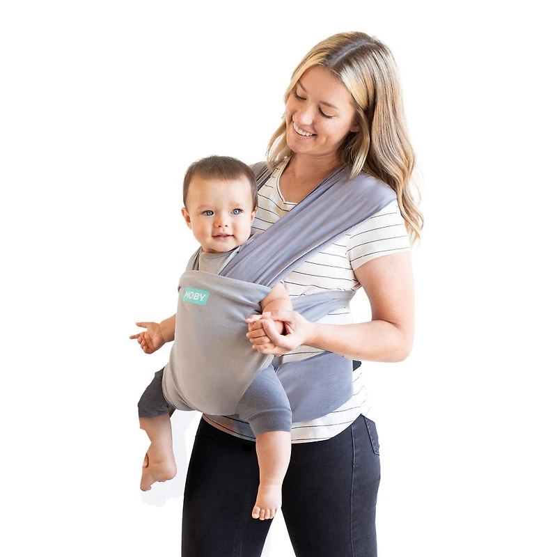 MOBY - Easy Wrap Baby Carrier Wrap - Designed To Combine The Best Features Of A Baby Wrap and Baby Carrier In One - The Perfect Child Carrier - Great For Babywearing, Nursing, And Keeping Baby Close