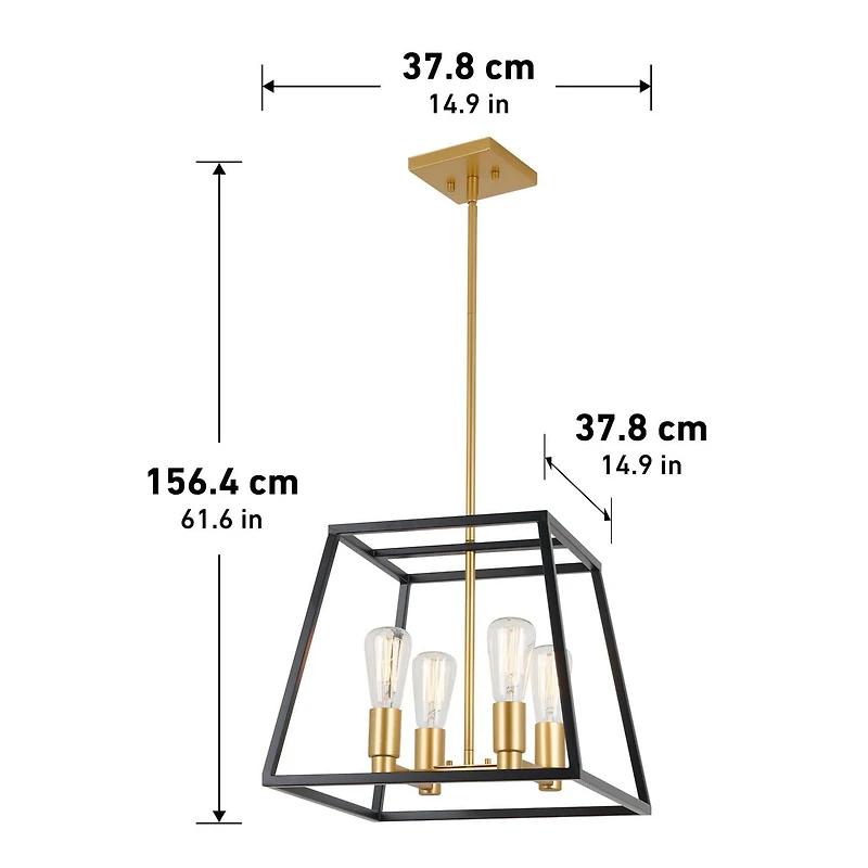 Artika Carter Square 4-Light Chandelier
