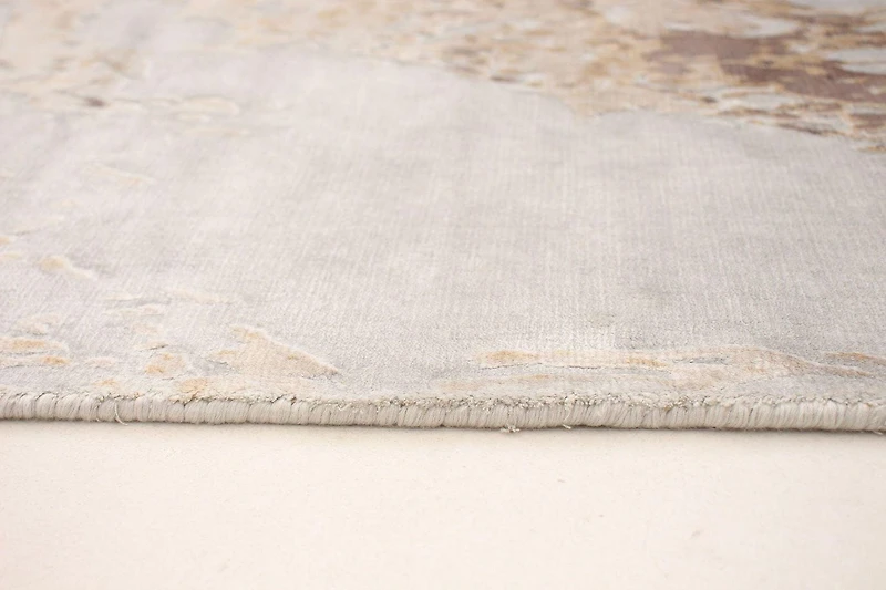 ECARPETGALLERY Tapis Métier Main pour Salon, Salle à Manger et Chambre à Coucher <br>Texturé Collection Galleria 5'3" x 7'6" en Gris