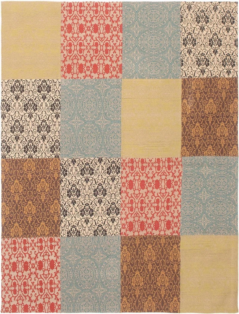 ECARPETGALLERY 5'8" x 7'6" Transitional Collage Handmade Area Rug for Living Room, Dining Room and Bedroom in Grey