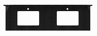 59 cm. W 18,25 po D Stone Top En Noir Couleur Galaxy Pour Robinet 1 Trou AI-17437
