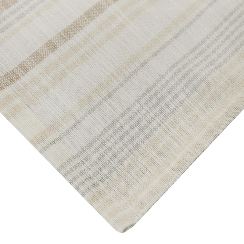 Lot de 4 serviettes de table tissées à rayures naturelles Better Homes & Gardens - 20" x 20" - Neutre - 100 % coton